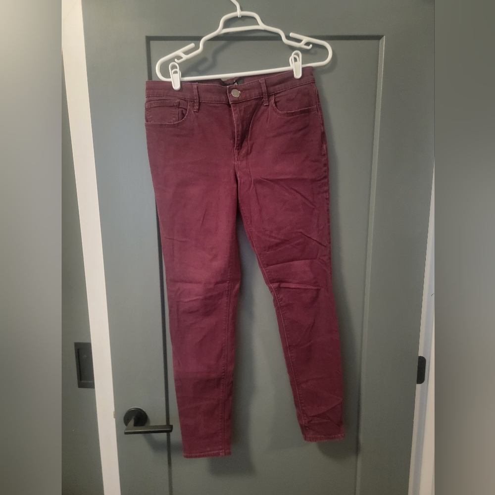 Express Women's Skinny Jeans - Burgundy